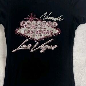 & Other Stories Black Las Vegas Graphic Top